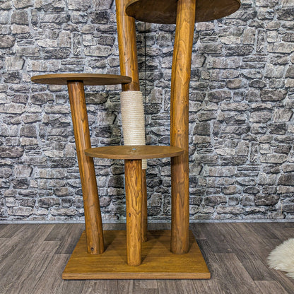 Outdoor Natural Cat Tree CA0016 Cat Tree Natural Wood Design 145 cm high