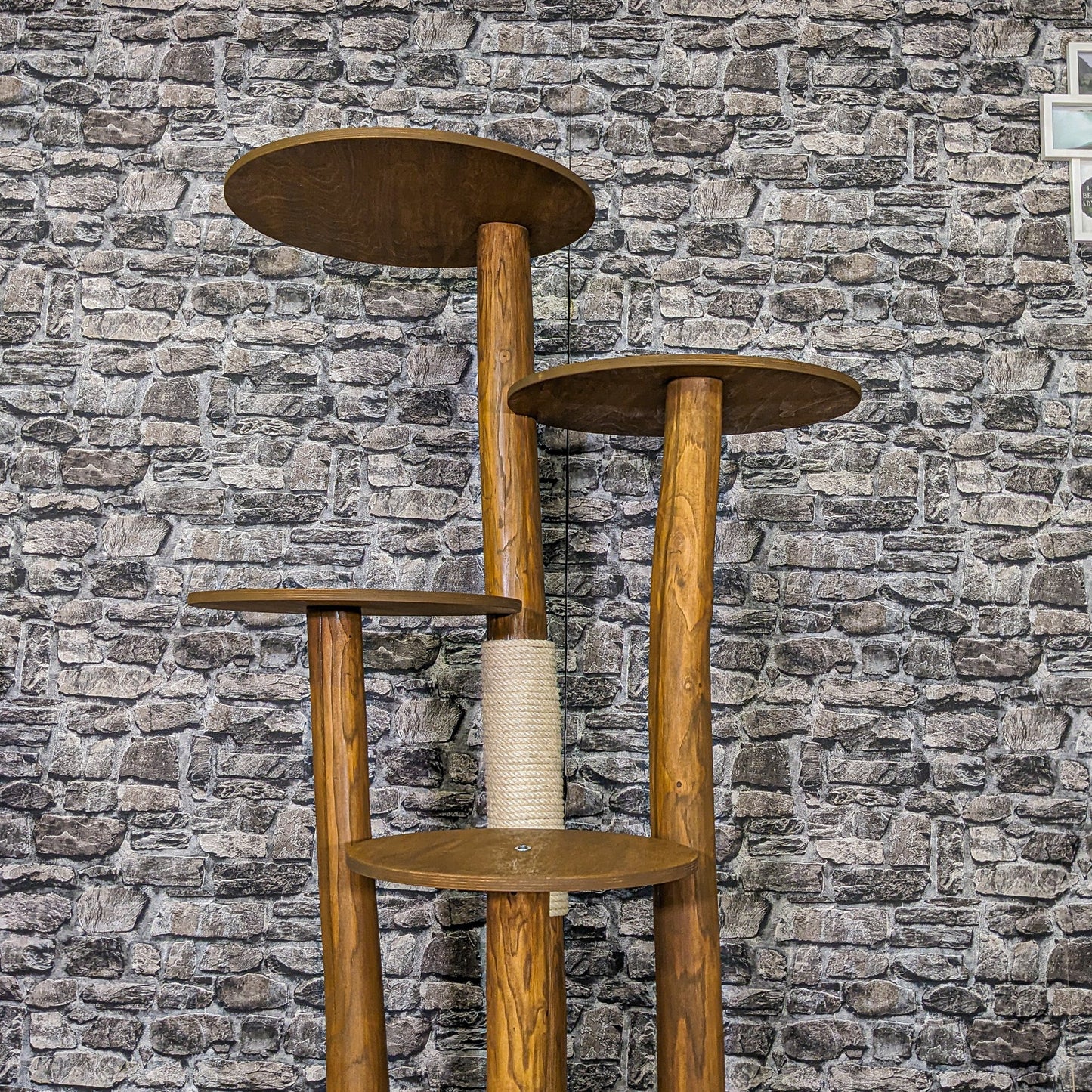 Outdoor Natural Cat Tree CA0016 Cat Tree Natural Wood Design 145 cm high