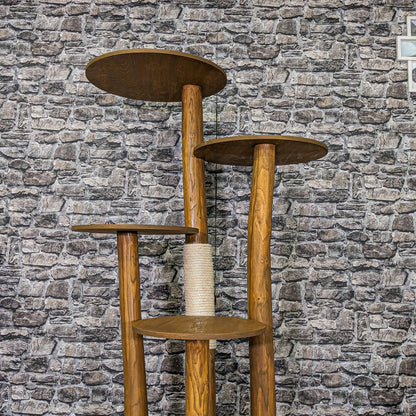 Outdoor Natural Cat Tree CA0016 Cat Tree Natural Wood Design 145 cm high