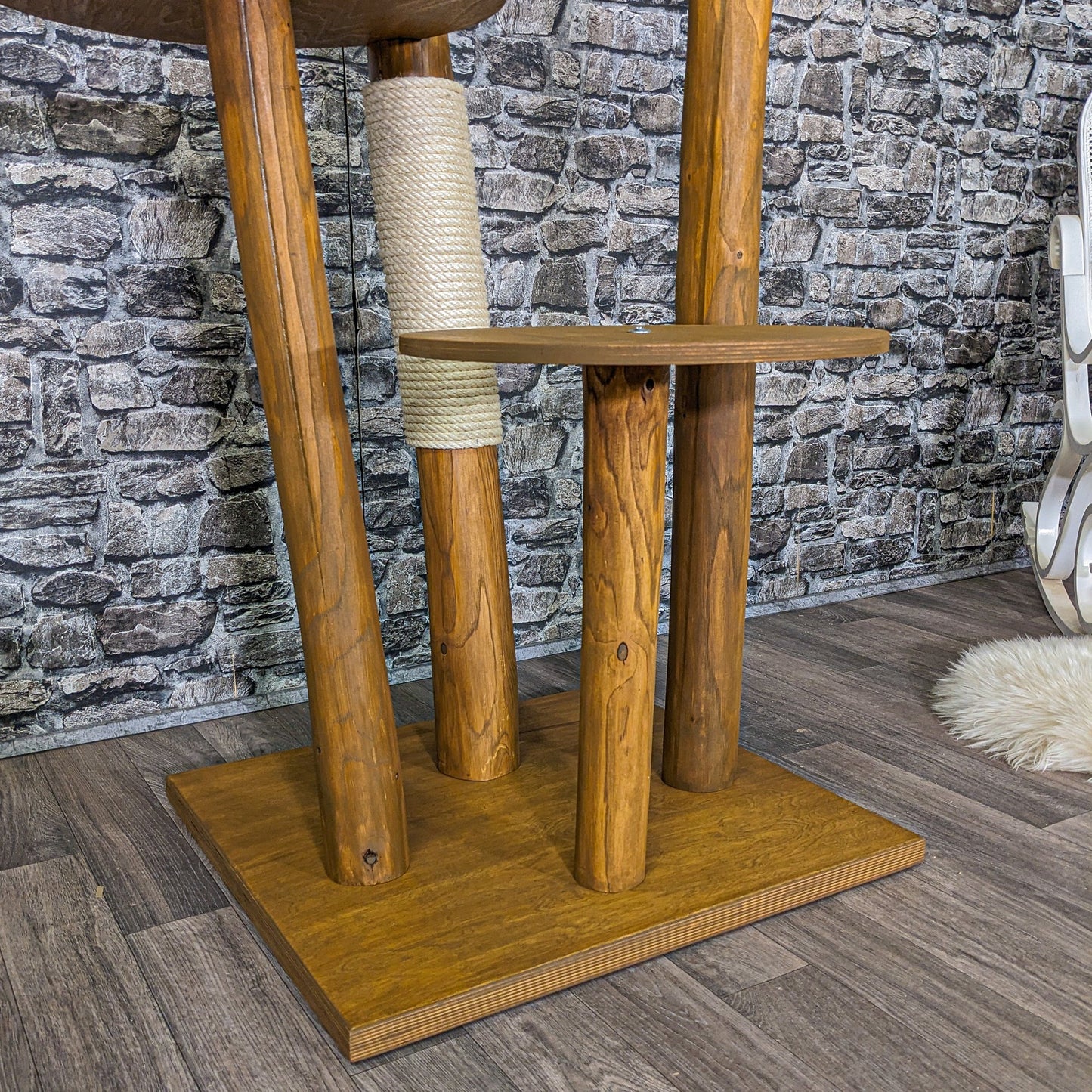 Outdoor Natural Cat Tree CA0016 Cat Tree Natural Wood Design 145 cm high