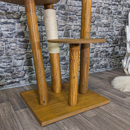 Outdoor Natural Cat Tree CA0016 Cat Tree Natural Wood Design 145 cm high