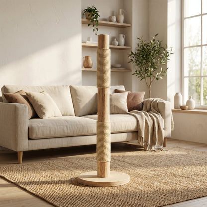Scratching Post CS0020 Natural Wood Design Cat Tree 125 cm high Natural Cat Tree