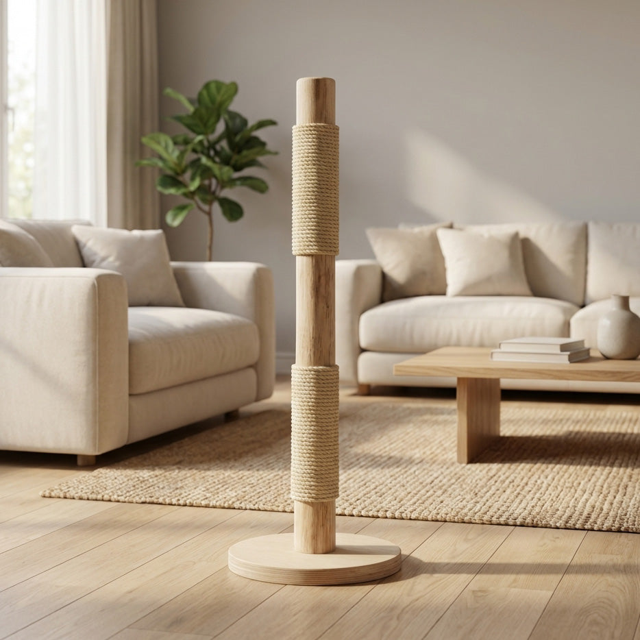 Scratching Post CS0020 Natural Wood Design Cat Tree 125 cm high Natural Cat Tree