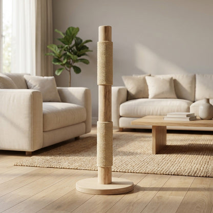 Scratching Post CS0020 Natural Wood Design Cat Tree 125 cm high Natural Cat Tree