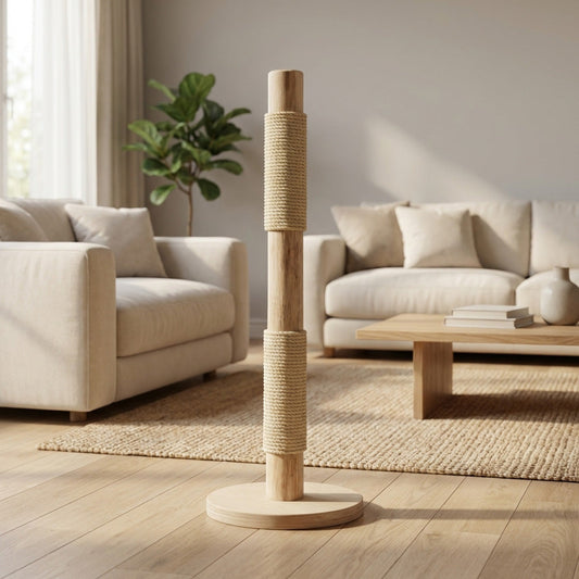 Scratching Post CS0020 Natural Wood Design Cat Tree 125 cm high Natural Cat Tree
