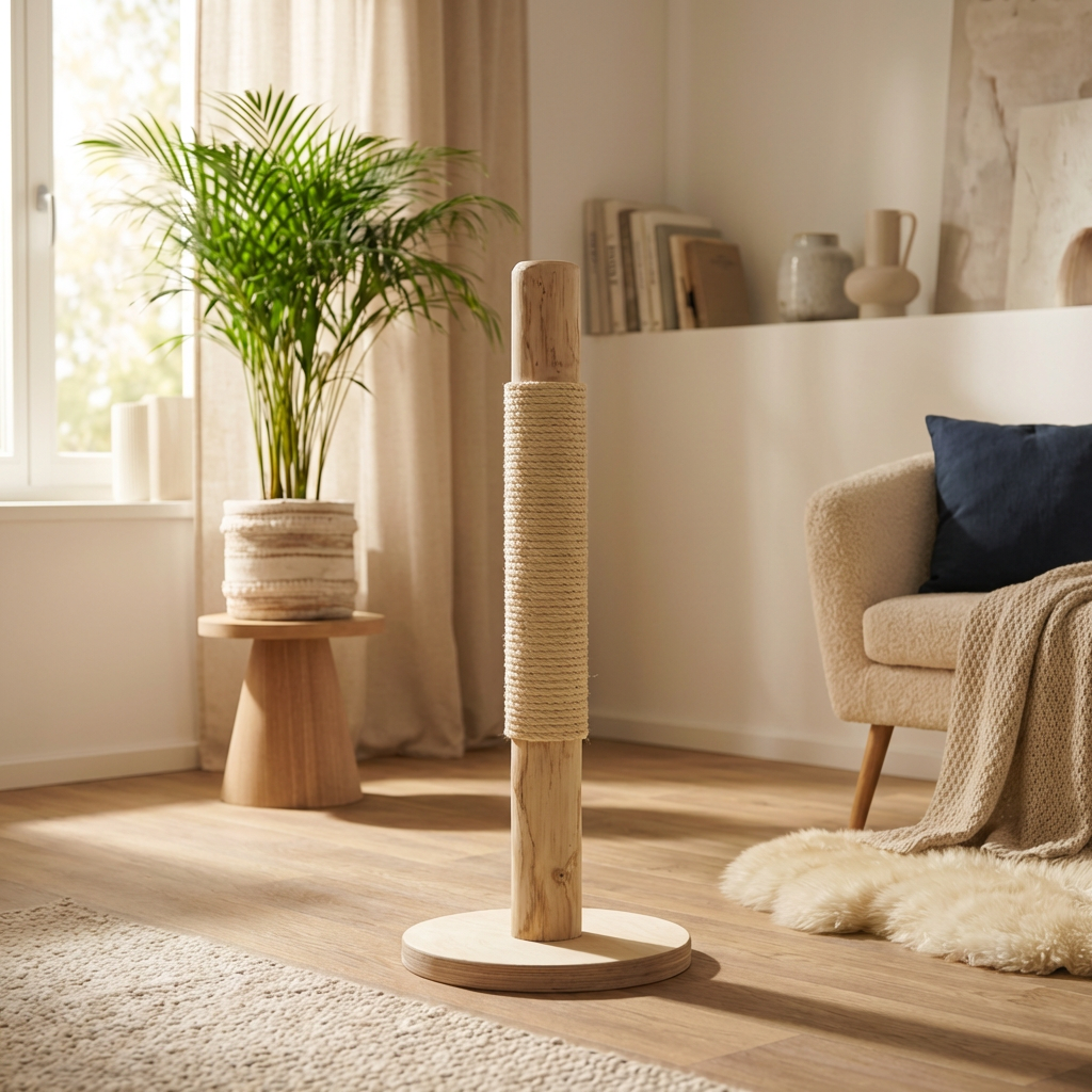 Scratching Post CS0016 Natural Wood Design Cat Tree 85 cm high Natural Cat Tree
