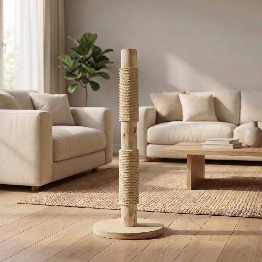 Scratching Post CS0017 Natural Wood Design Cat Tree 100 cm high Natural Cat Tree