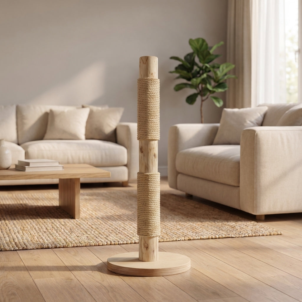 Scratching Post CS0017 Natural Wood Design Cat Tree 100 cm high Natural Cat Tree
