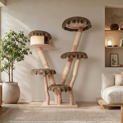 Natural Cat Tree 4616 Cat Tree Natural Wood Design 190 cm high